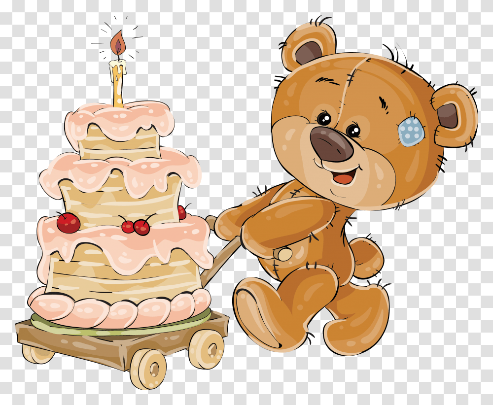 Little Bear Birthday Teddy Bear, Dessert, Food, Sweets, Confectionery Transparent Png