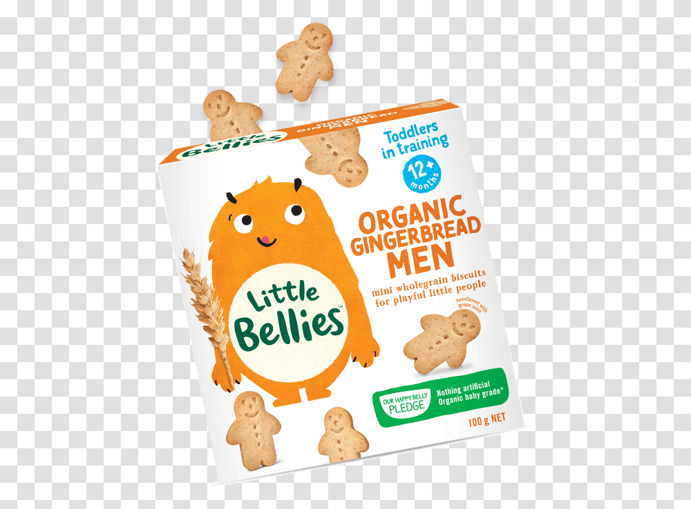 Little Bellies Gingerbread Men, Food, Cookie, Cracker, Advertisement Transparent Png