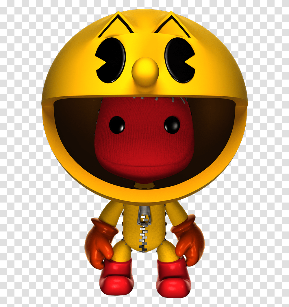 Little Big Planet Pac Man Download Cartoon, Toy, Helmet, Apparel Transparent Png