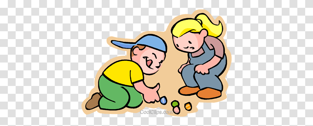 Little Boy And Girl With Marbles Royalty Free Vector Clip Art, Outdoors, Word, Kneeling, Baby Transparent Png