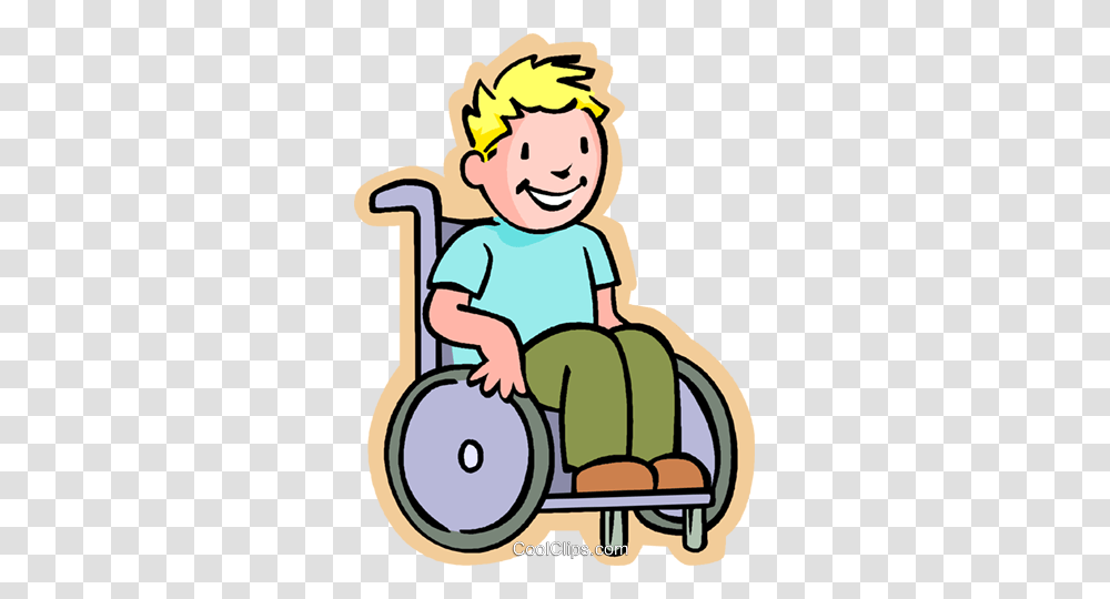 Little Boy In A Wheelchair Royalty Free Vector Clip Art, Furniture, Female, Girl, Poster Transparent Png