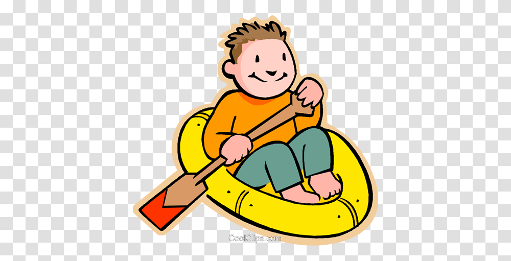 Little Boy In Rubber Raft Royalty Free Vector Clip Art, Oars, Paddle, Rowboat, Vehicle Transparent Png