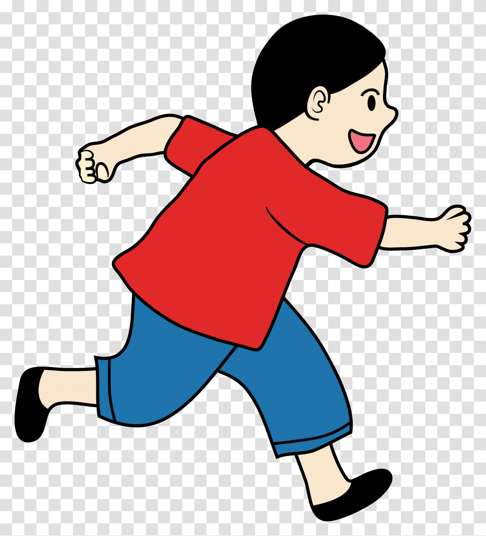 Little Boy Running Clipart, Standing, Female, Girl, Kicking Transparent Png