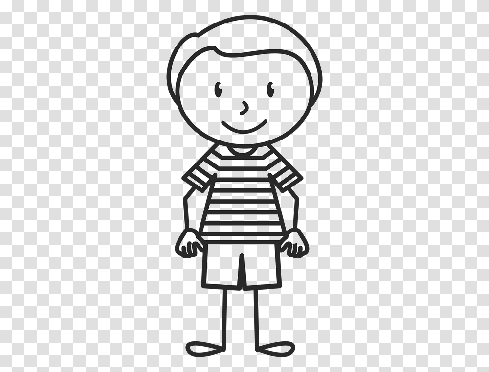Little Boy With Striped Shirt Stamp Stick Figure Stamps Stamptopia, Stencil, Performer Transparent Png