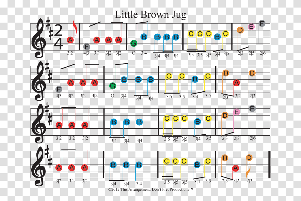 Little Brown Jug Piano Letters, Number, Plot Transparent Png