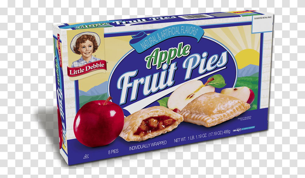 Little Debbie Apple Fruit Pie Download Little Debbie Fruit Pies, Plant, Food, Bread, Person Transparent Png