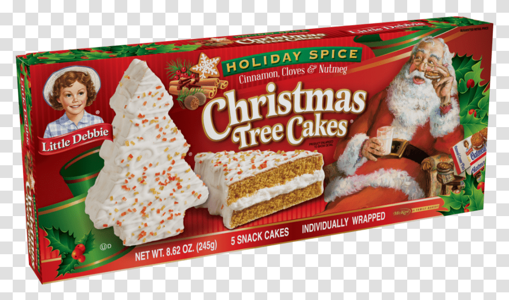 Little Debbie Holiday Spice Christmas Tree Cakes, Sweets, Food, Dessert, Person Transparent Png