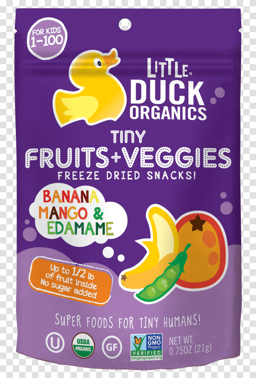 Little Duck Organics Snacks, Label, Poster, Food Transparent Png