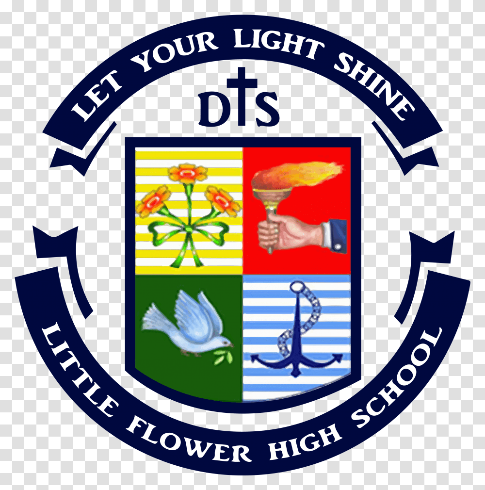 Little Flower High School Hyderabad Little Flower High School Abids Logo, Symbol, Person, Text, Bird Transparent Png