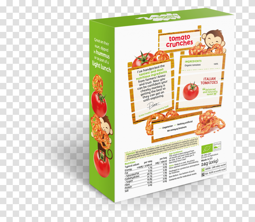 Little Freddie Organic Apple Crunches With Cinnamon Flyer, Label, Menu, Food Transparent Png