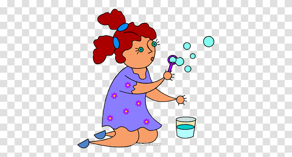 Little Girl Blowing Bubbles Royalty Free Vector Clip Art, Person, Juggling, Female, Photography Transparent Png