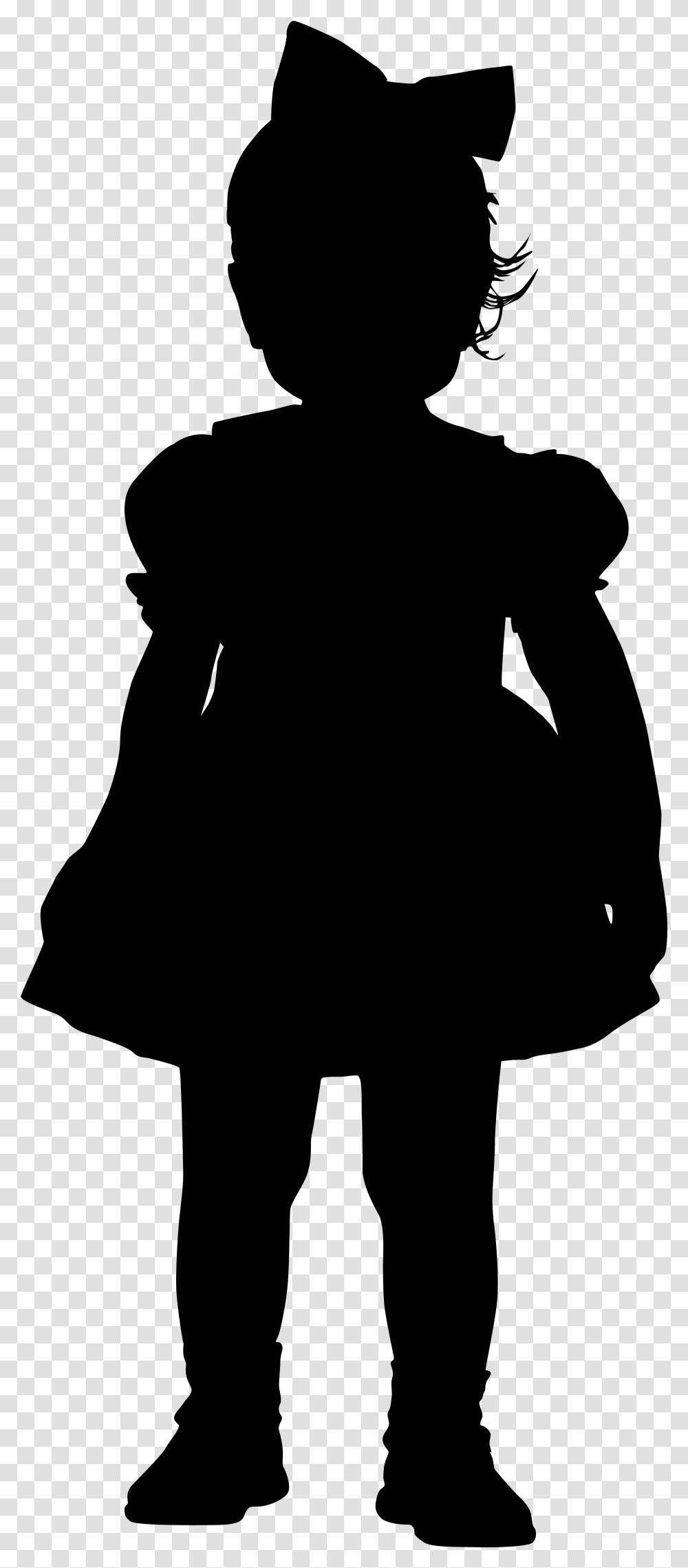 Little Girl Clip Silhouette Little Girl Clipart, Gray, World Of Warcraft Transparent Png