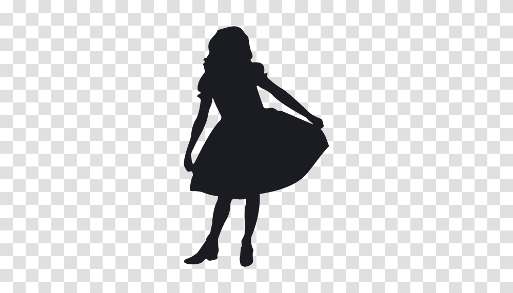 Little Girl Dancing Silhouete, Person, Human, Dance, Silhouette Transparent Png