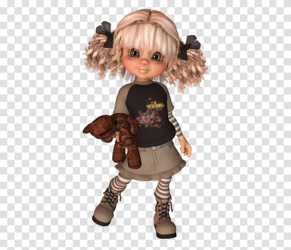 Little Girl Eating Cookies Doll Tube Psp Free, Toy, Apparel, Hair Transparent Png