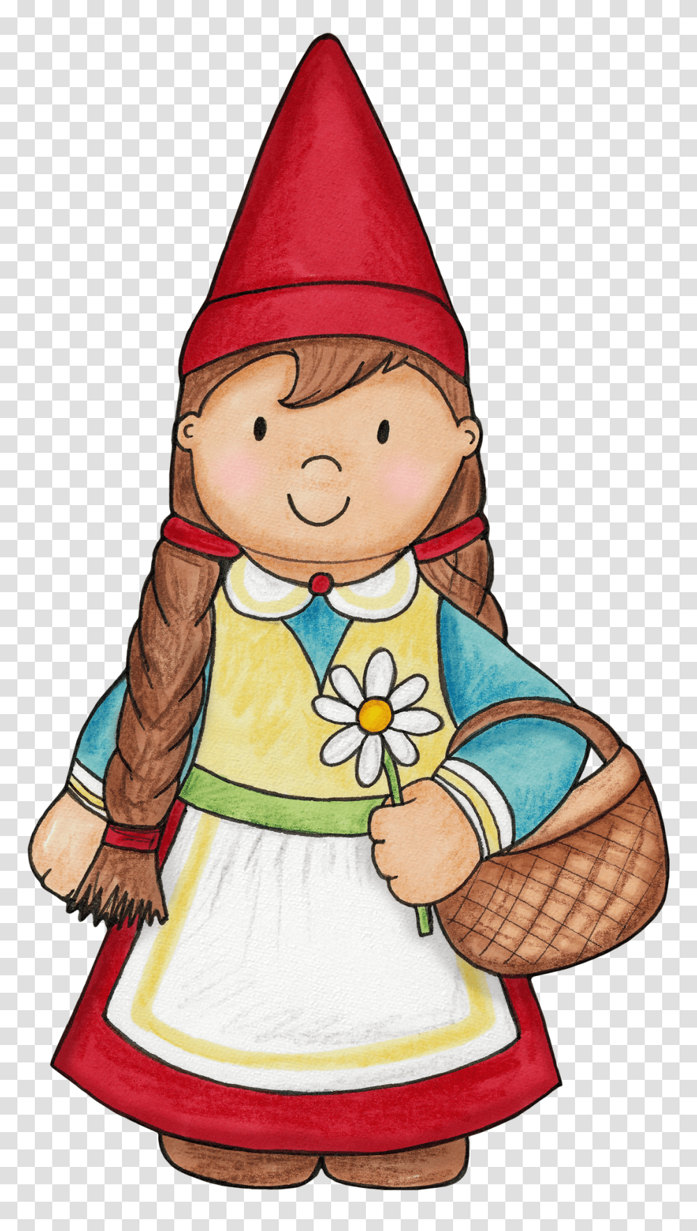 Little Girl Gnome For A Woodlands Party Fairy Party, Elf, Person, Toy, Doll Transparent Png