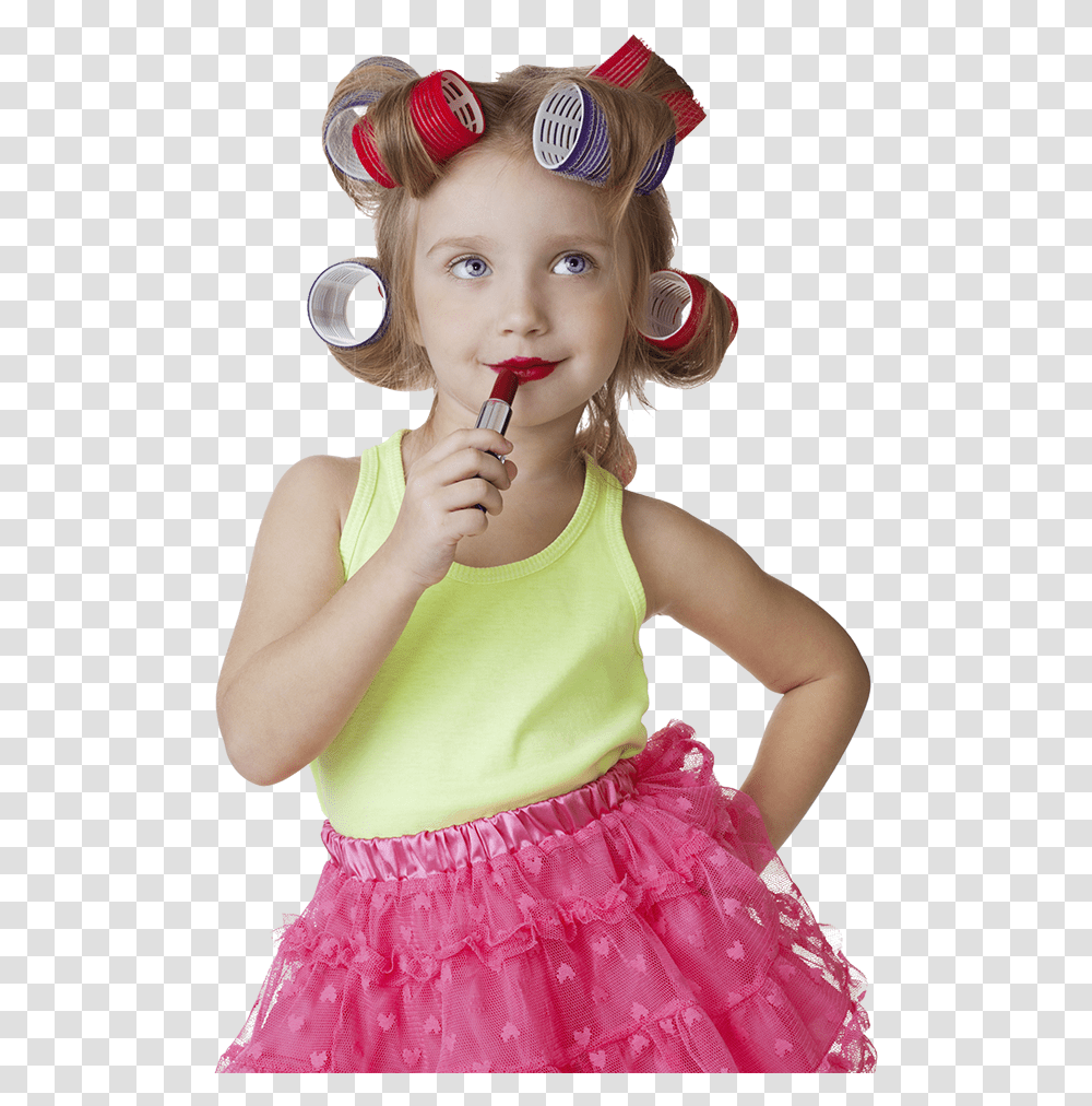 Little Girl Hair Rollers, Person, Skirt, Female Transparent Png