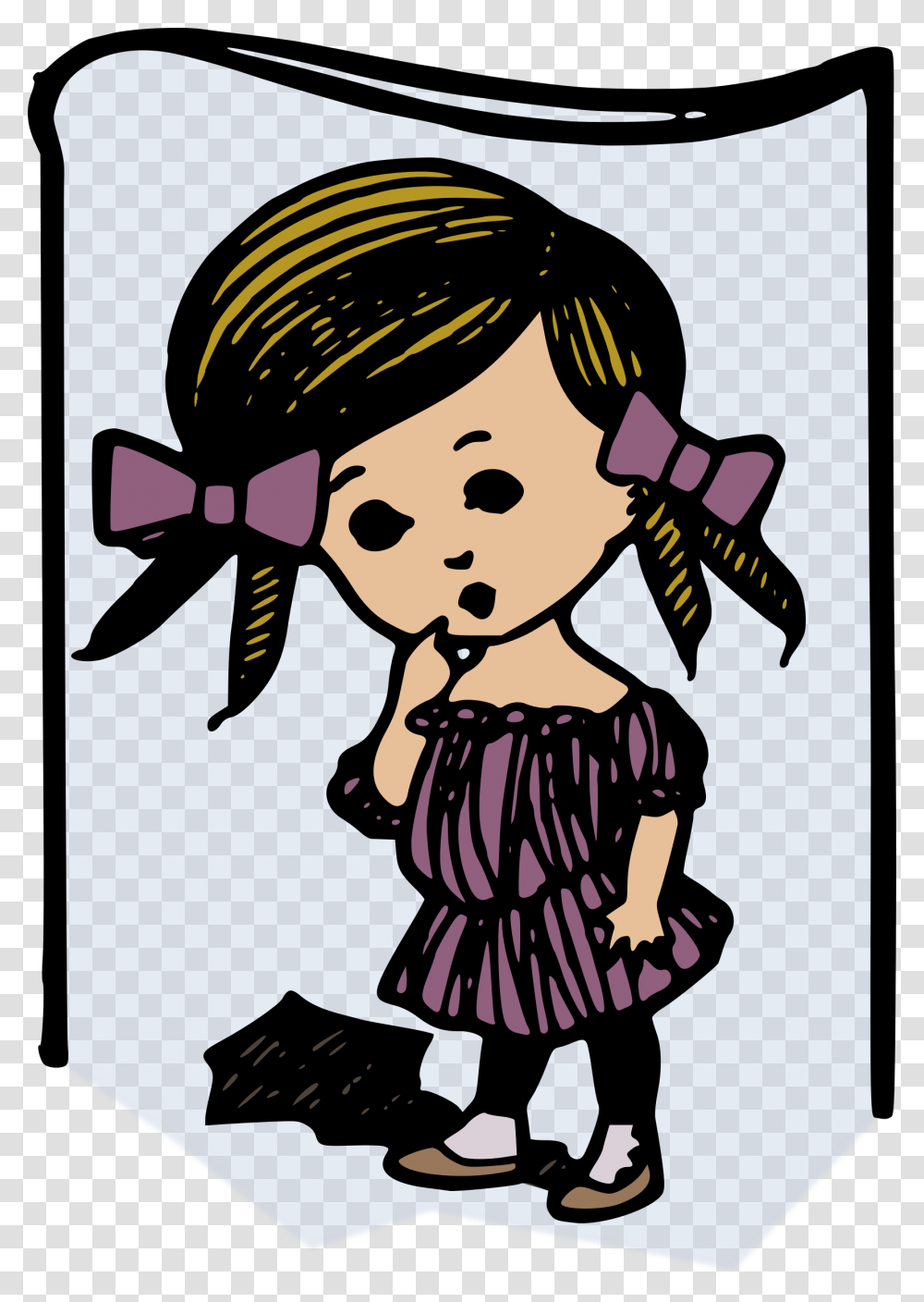 Little Girl In Pink Clip Arts, Label, Poster, Advertisement Transparent Png