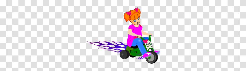 Little Girl On Bike Clip Art, Person, Toy, People, Female Transparent Png