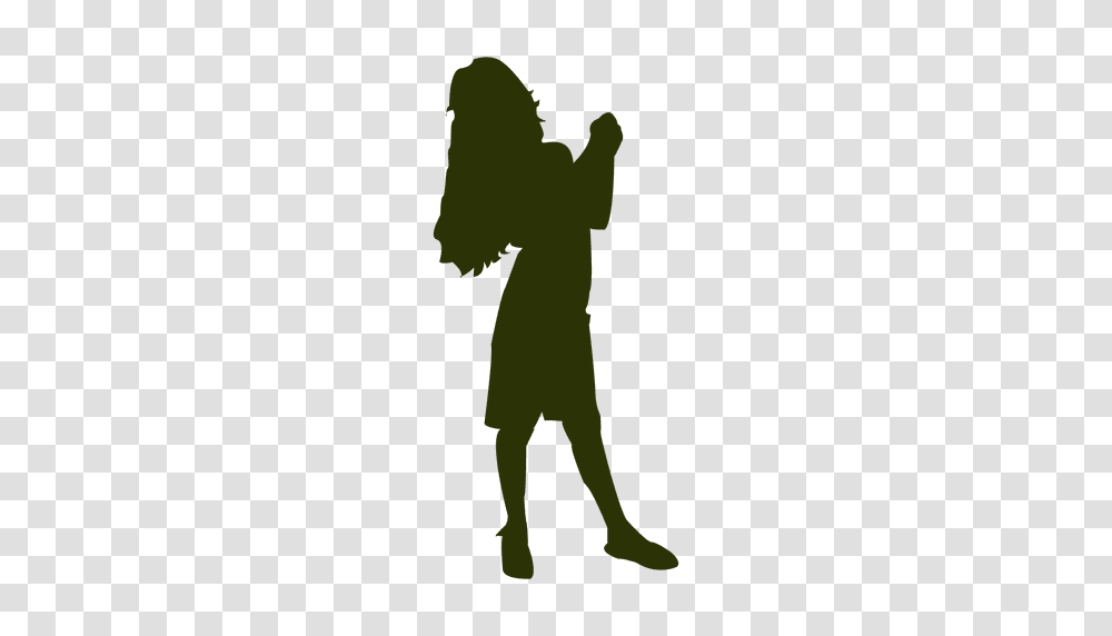 Little Girl Posing Silhouette, Green, Person, Photography, Hand Transparent Png