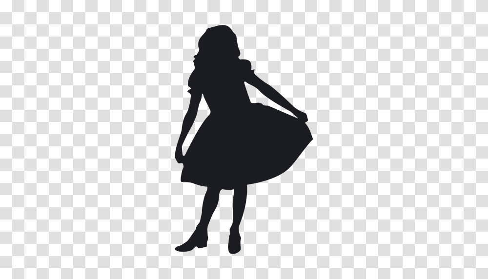 Little Girl Silhouette Group With Items, Person, Human, Dance, Ballet Transparent Png