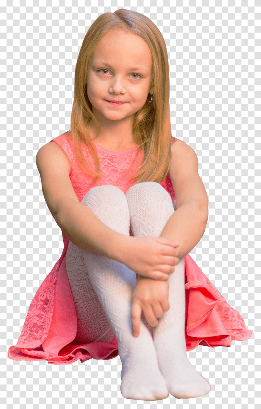 Little Girl Sitting, Finger, Person, Evening Dress Transparent Png