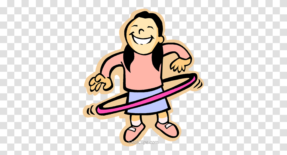 Little Girl With A Hula Hoop Royalty Free Vector Clip Art, Toy Transparent Png