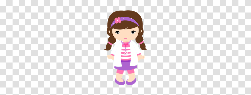 Little Girls Desguised As Doc Mcstuffins And Playing Clipart Oh, Doll, Toy, Elf, Person Transparent Png