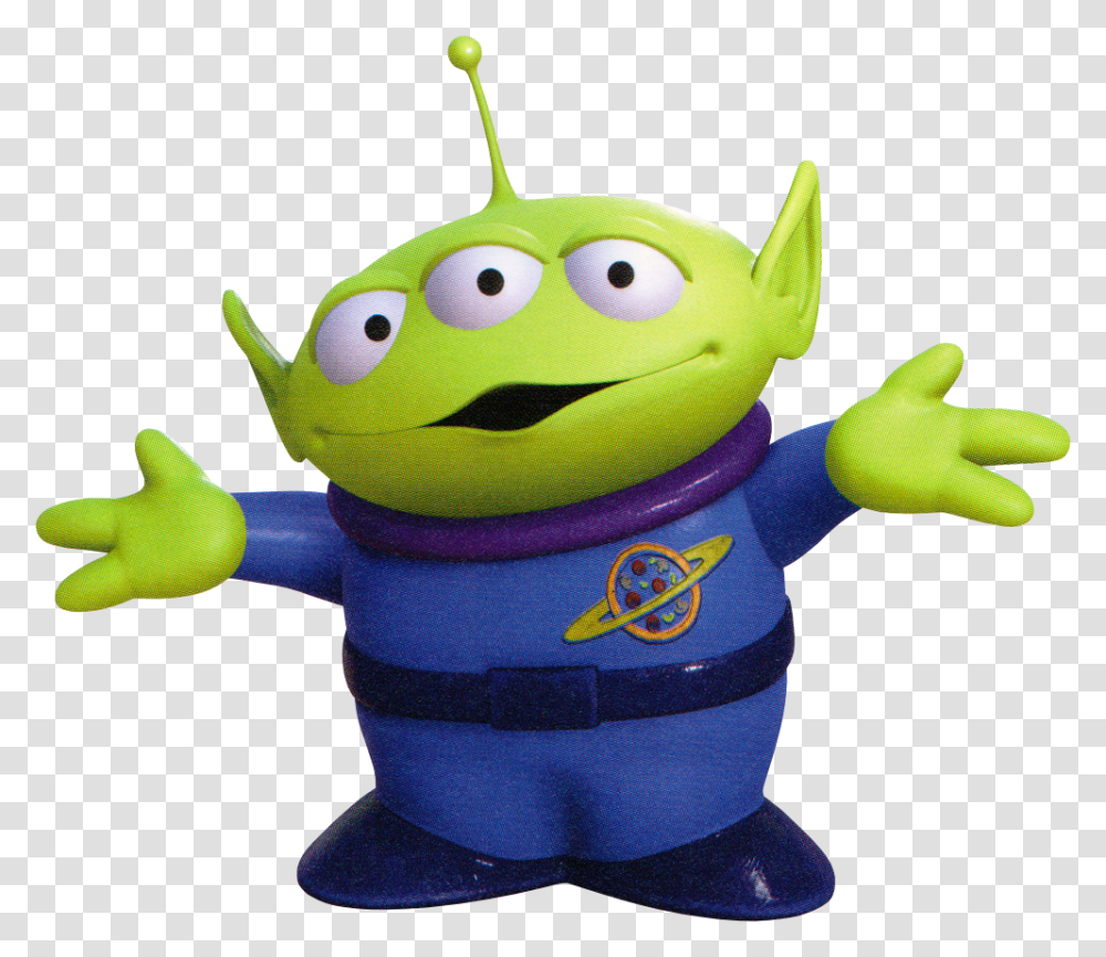 Little Green Men Khiii Toy Story 3 Eyes, Figurine, Plush, Mascot, Inflatable Transparent Png
