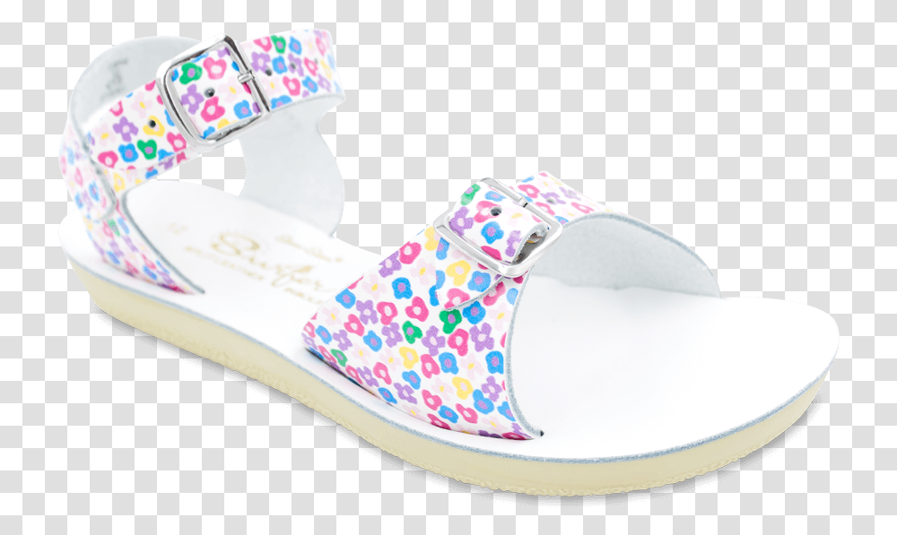 Little Kid Sized Sun San Surfer Sandal In Floral Pattern Flip Flops, Apparel, Footwear, Shoe Transparent Png