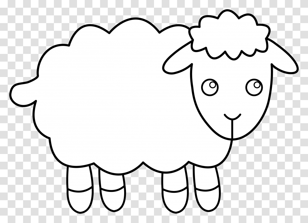 Little Lamb Mary Had A Black And White Clip Art, Sheep, Mammal, Animal Transparent Png