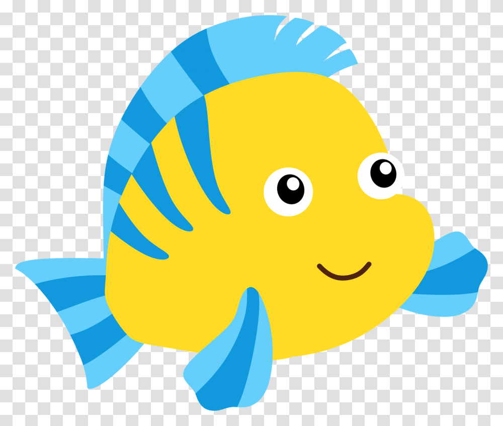 Желтая мультяшная рыбка