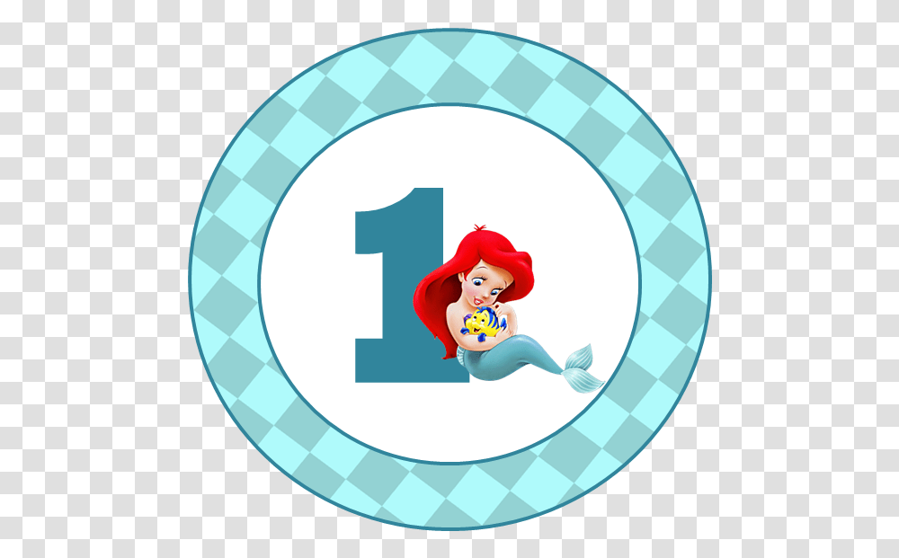 Little Mermaid Clipart Circle, Number, Alphabet Transparent Png