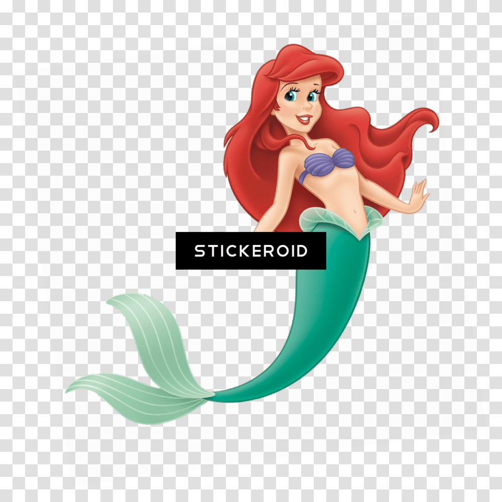 Little Mermaid Happy Ariel Little Mermaid, Label Transparent Png