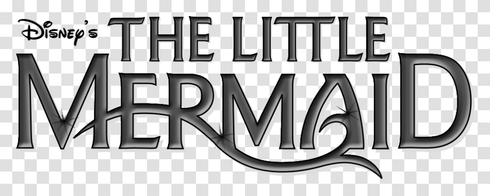 Little Mermaid Little Mermaid Logo Black And White, Word, Alphabet, Label Transparent Png