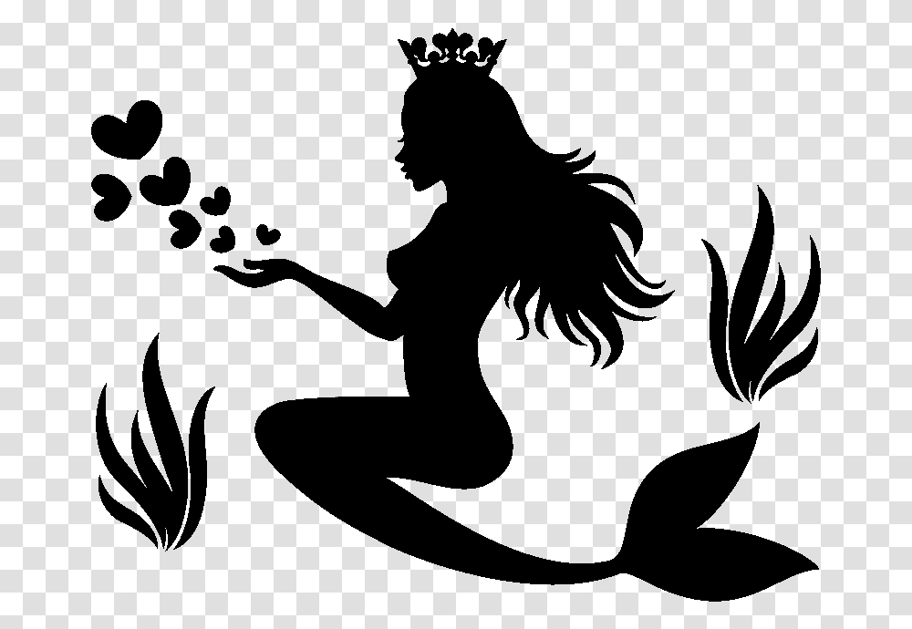 Little Mermaid Silhouette, Gray, World Of Warcraft Transparent Png