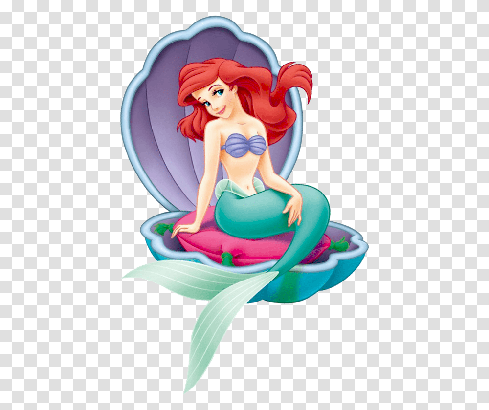 Little Mermaid Sitting On A Shell, Figurine, Birthday Cake, Person Transparent Png