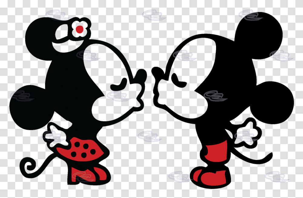 Little Mickey Minnie Mouse Cute Kiss Back Design Only Mickey Mouse Y Minnie, Apparel Transparent Png