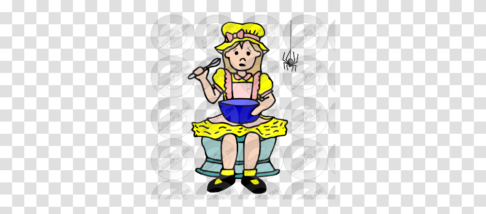 Little Miss Muffet Picture For Classroom Therapy Use, Costume, Advertisement, Poster, Face Transparent Png