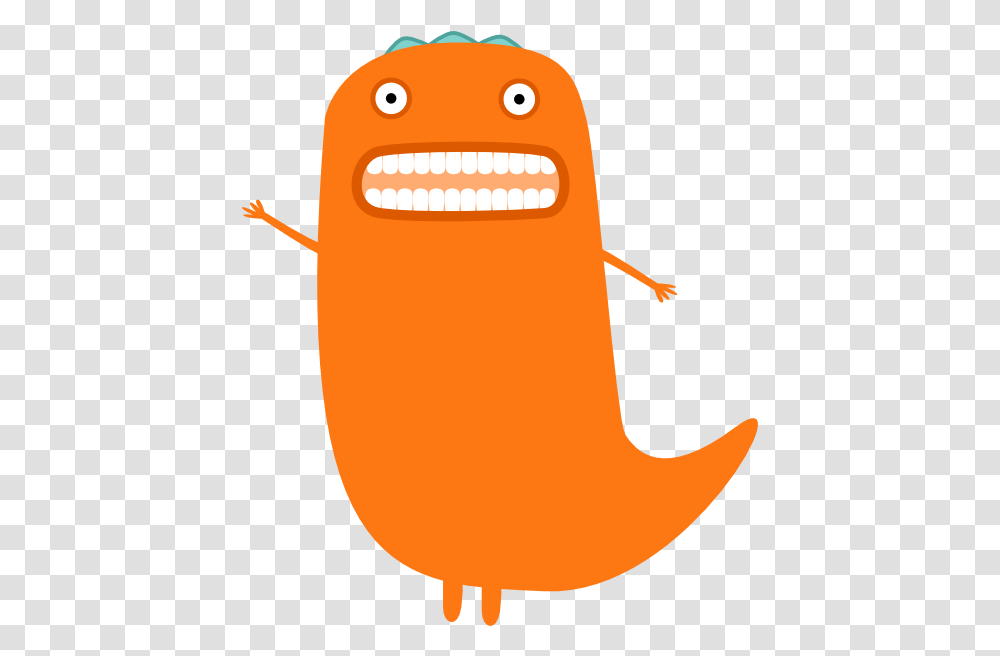 Little Monsters Clipart Orange Monster Clip Art, Teeth, Mouth, Text, Label Transparent Png
