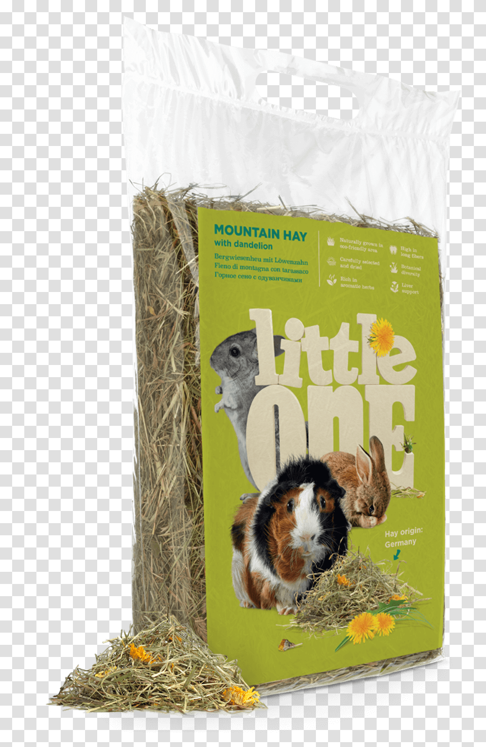 Little One Mountain Hay With Dandelion Hay, Poster, Advertisement, Dog, Pet Transparent Png