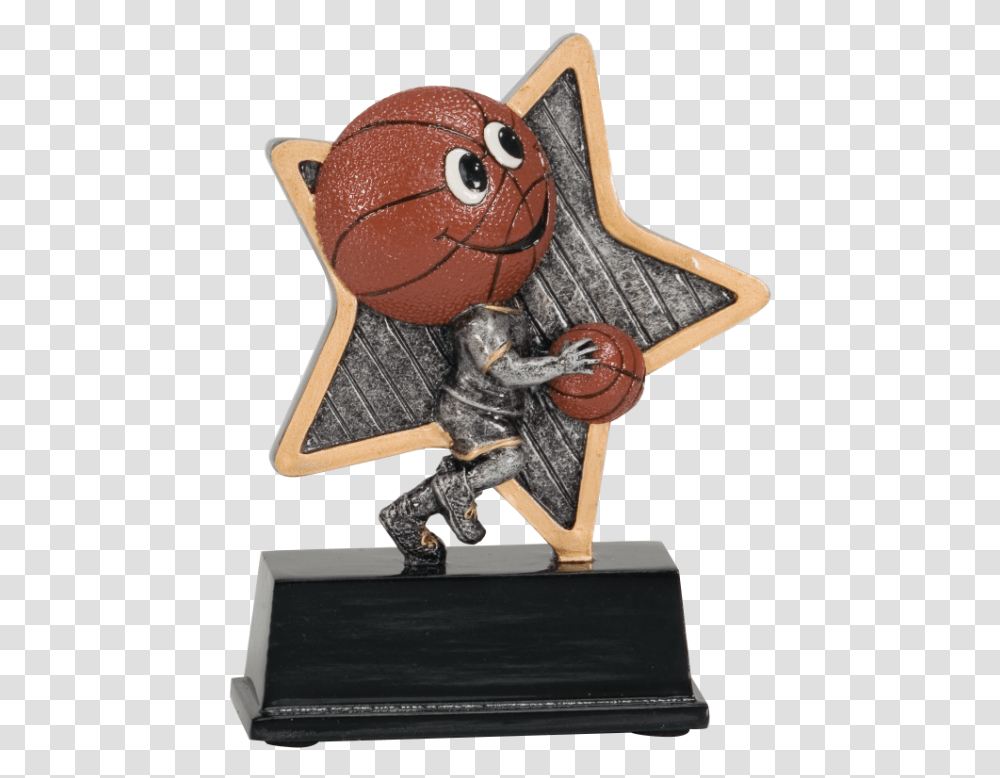 Little Pal Basketball Resin Trophy, Toy, Figurine, Bronze Transparent Png