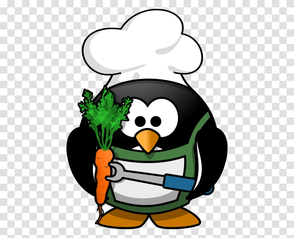 Little Penguin Chef Bird Cooking, Plant, Food, Carrot, Vegetable Transparent Png