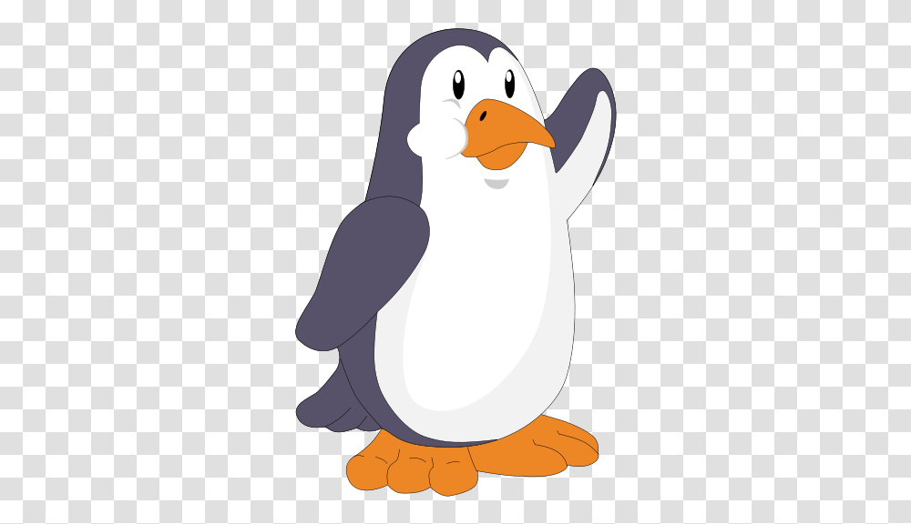 Little Penguin Emperor Penguin Download Penguin Waving By Animation, Bird, Animal, King Penguin Transparent Png