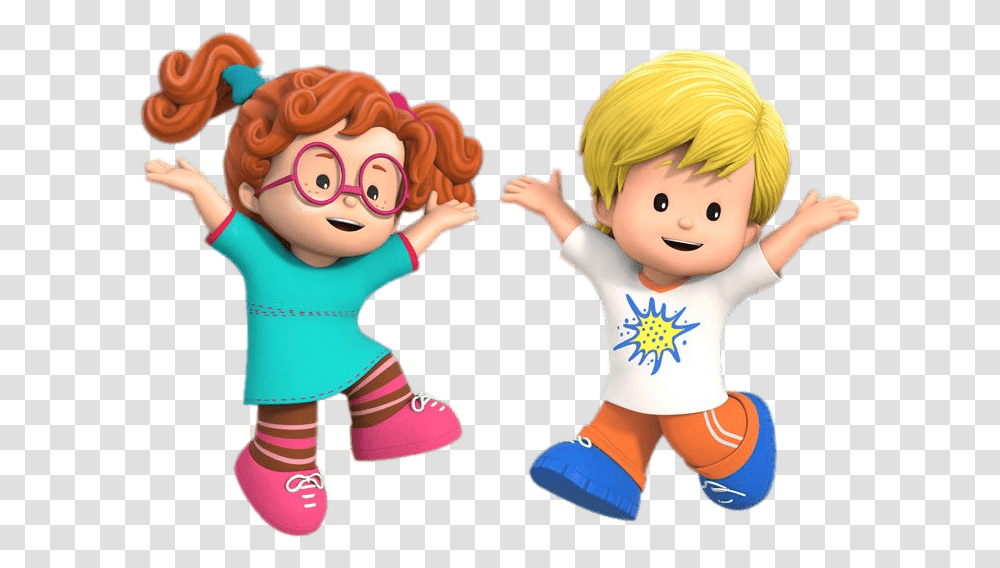 Little People Sofie And Eddie Jumping Little People Clipart, Doll, Toy, Person, Human Transparent Png