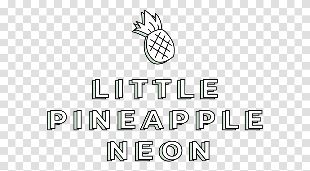 Little Pineapple Neon Line Art, Logo, Alphabet Transparent Png