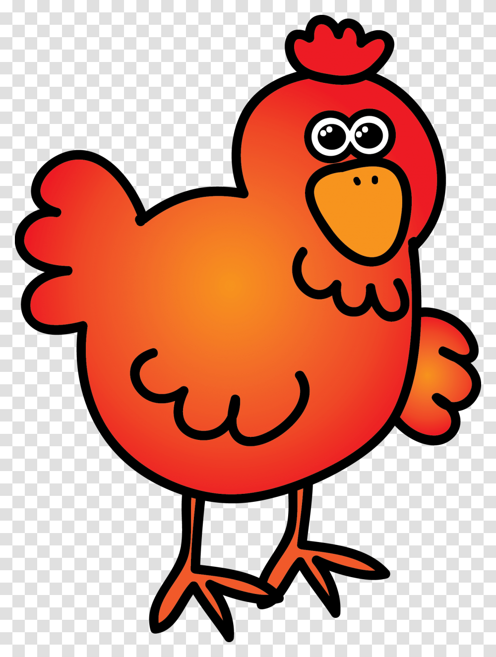 Little Red Hen Clipart, Bird, Animal, Poultry, Fowl Transparent Png