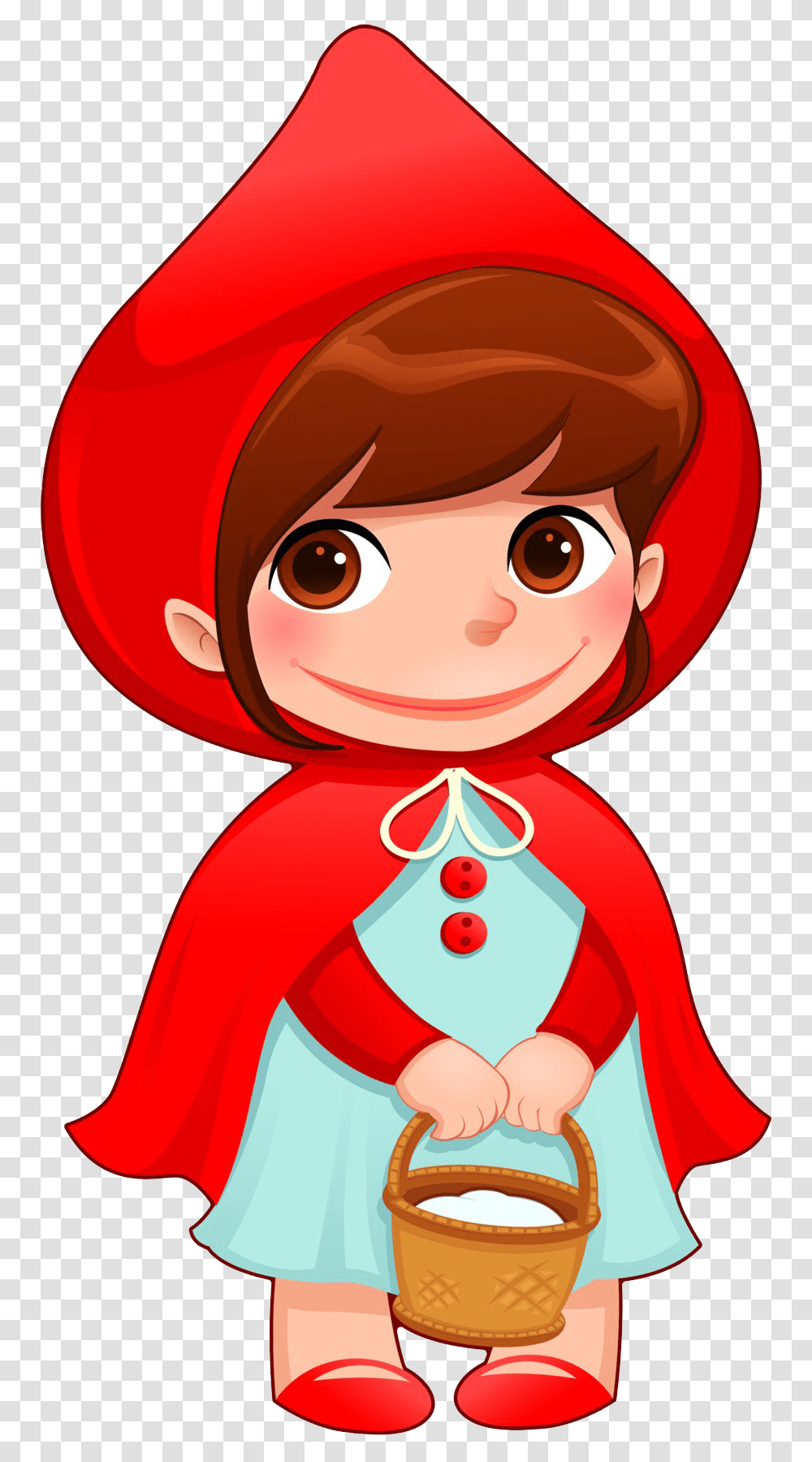 Little Red Riding Hood Background Cartoon Red Riding Hood, Toy, Doll Transparent Png