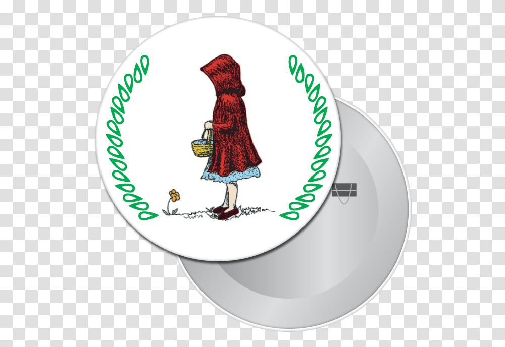 Little Red Riding Hood Button Magnet Little Red Riding Hood Gift, Label, Meal, Dish Transparent Png