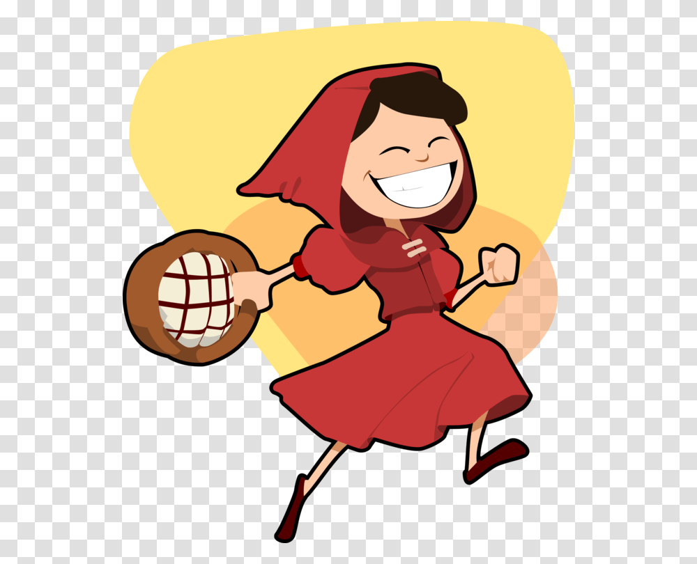 Little Red Riding Hood Fairy Tale Big Bad Wolf Happiness, Apparel, Coat, Person Transparent Png