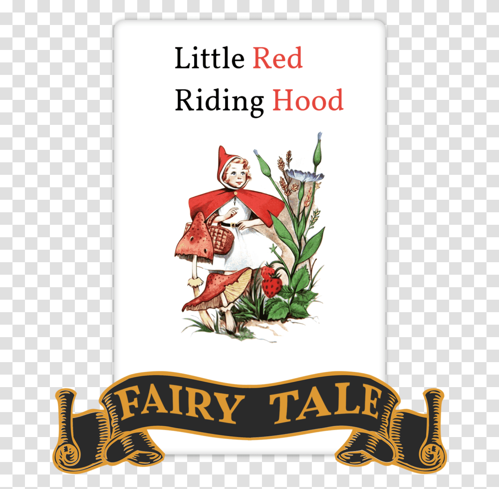 Little Red Riding Hood Tale Short Story Fairy Tale, Advertisement, Poster, Flyer, Paper Transparent Png